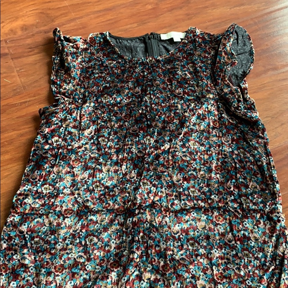 Velvet floral dress